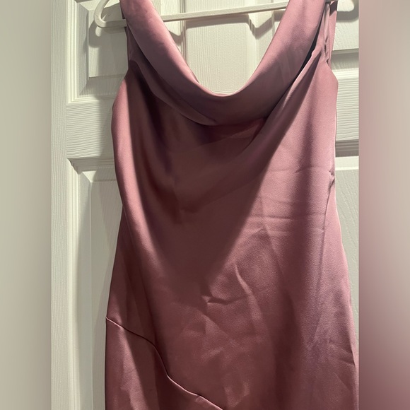 Azazie Vintage Mauve Stretch Satin Rylina Dress - Picture 4 of 7